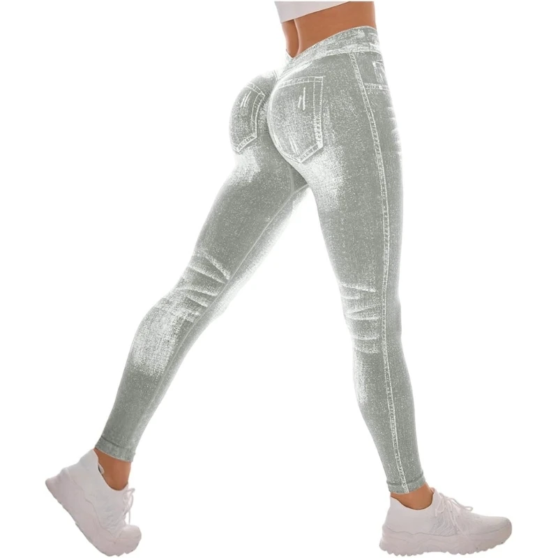V-shaped backless faux leggings, butt lift and, high waist jeans, pleated leggings JOME