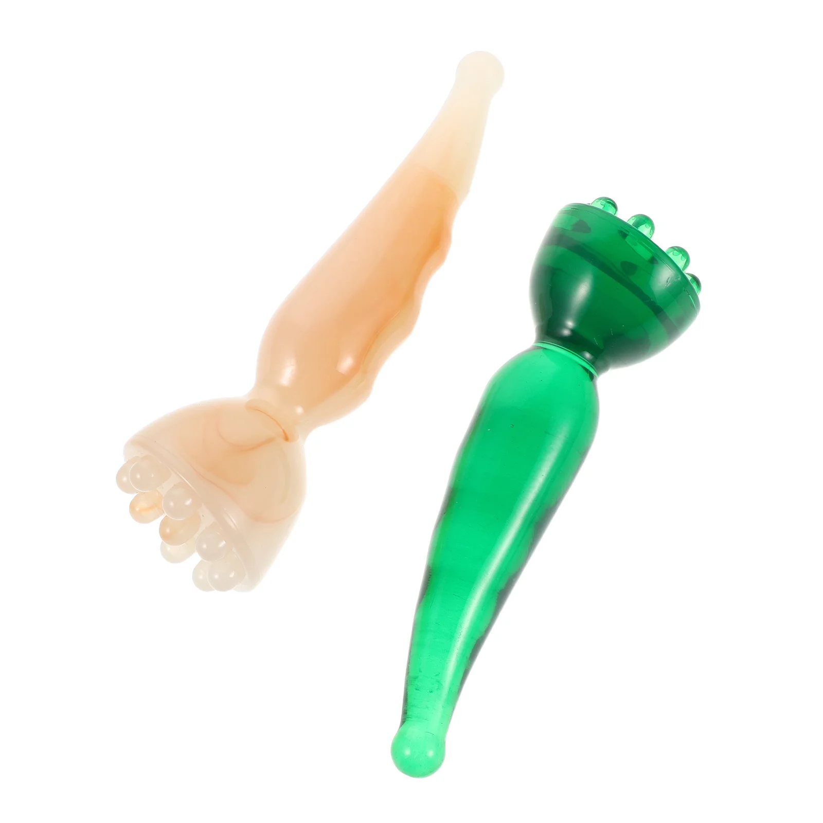 

2pcs Portable Resin Massage Stick Deep Tissue Trigger Point Facial Guasha Tool For Full Body Relaxation Acupressure Pen