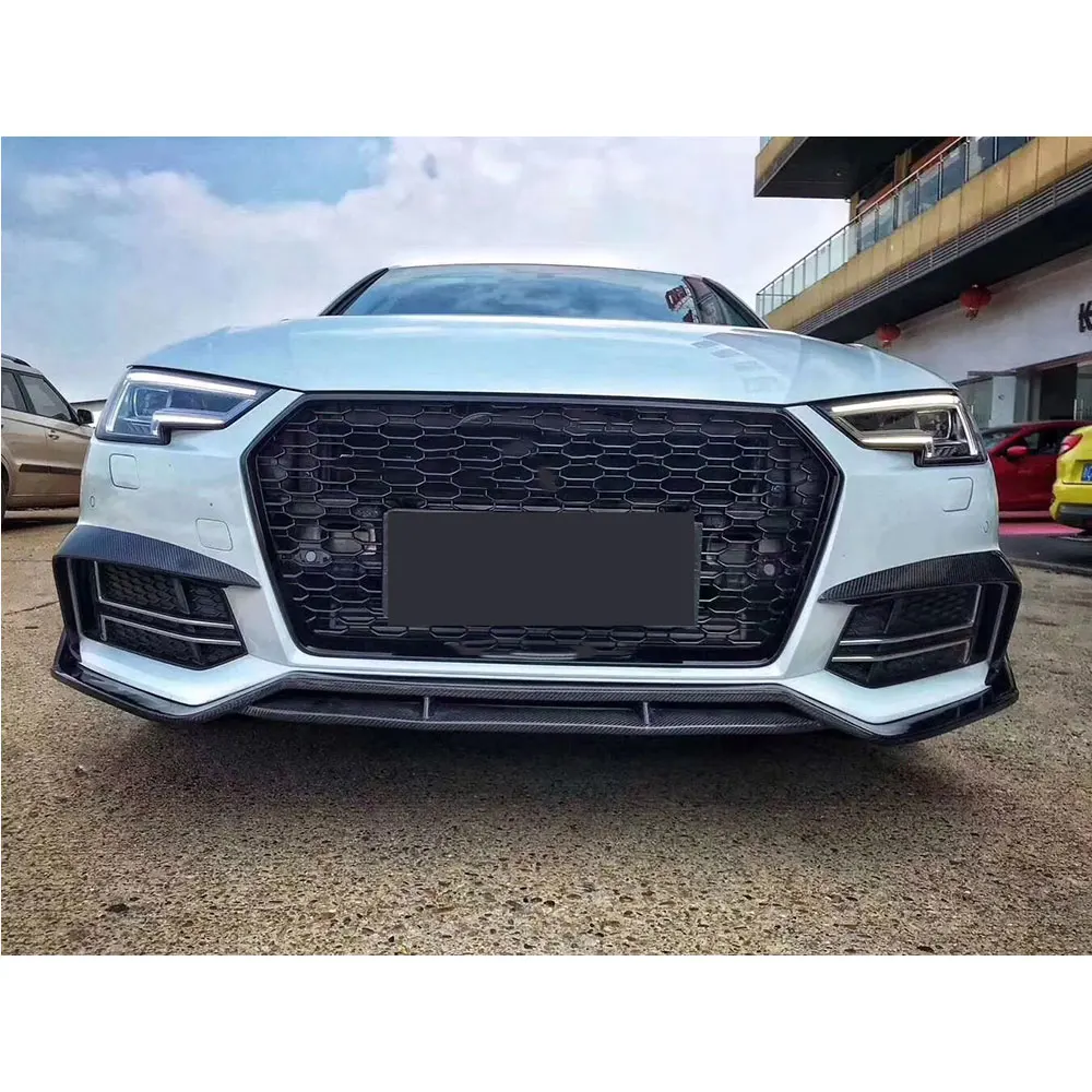 

Carbon Fiber for Audi A4 S4 B9 2017 2018 2019 Car Racing Front Foglight Eyelid Fog Light Eyebrow Lamp Cover Trims Trims
