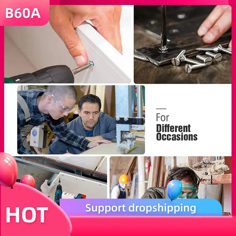 

B60A 400 Pcs Screw Cap Plastic Hinged Screw Head Covers Screw Cover Caps Snap-On Replacement Screw Decorative Covers (White)
