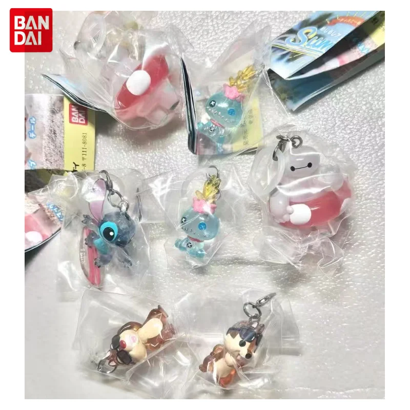 

Оригинальная игрушка-гашапон BANDAI с персонажами Disney: летняя фигурка Стича, капсульная игрушка, модель, брелок-украшение