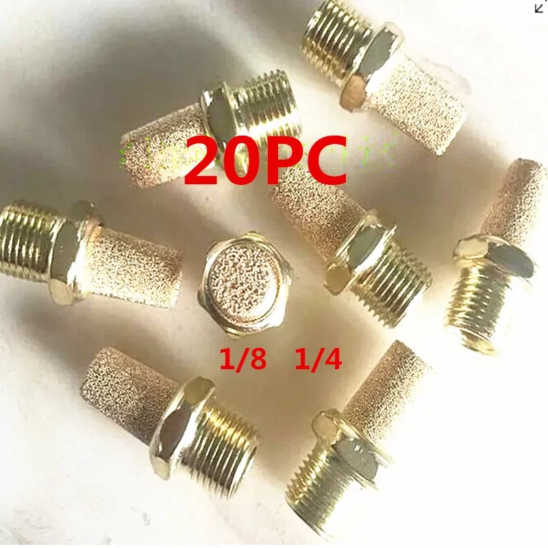 

20PC Tire Changer Machine Part 1/8 1/4 Air Control Foot Pedal Valve Copper Silencer Tyre Wheel Repair Tool