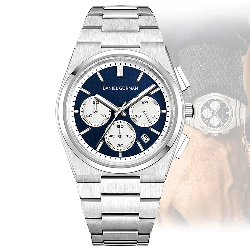 ساعة كاجوال عصرية للرجال بتقويم وحزام من الفولاذ المقاوم للصدأ للرجال للحياة اليومية مقاومة للماء وساعة كوارتز مضيئة Reloj