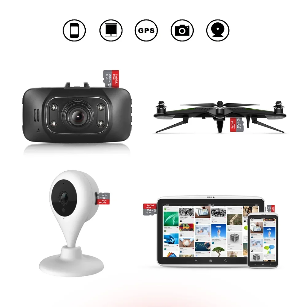 Ultra A1 U1 C10 1 تيرا بايت 512 جيجابايت بطاقة مايكرو sd TF 256 جيجابايت 128 جيجابايت 64 جيجابايت 32 جيجابايت 16 جيجابايت بطاقة ذاكرة فلاش 120 متر/الثانية للهواتف المحمولة بكاميرا 1080P