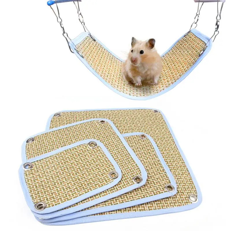 Small Animal Cooling Pad Breathable Summer Cage Hammock Multipurpose Pet Cooling Mat Machine Washable Hammock For Chinchillas