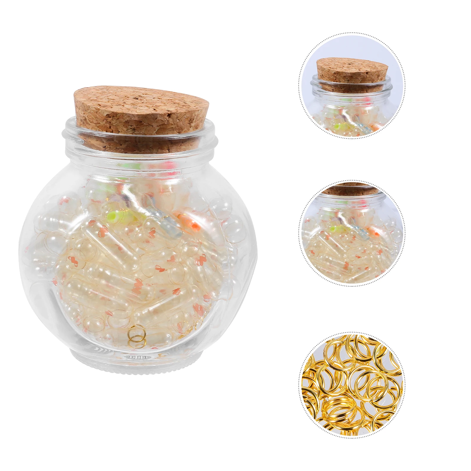 

1 set Night Glow Paper Rolls Message Capsule In Glass For Love Expression Gift Drift Bottle Wishing Bottle Home Decor