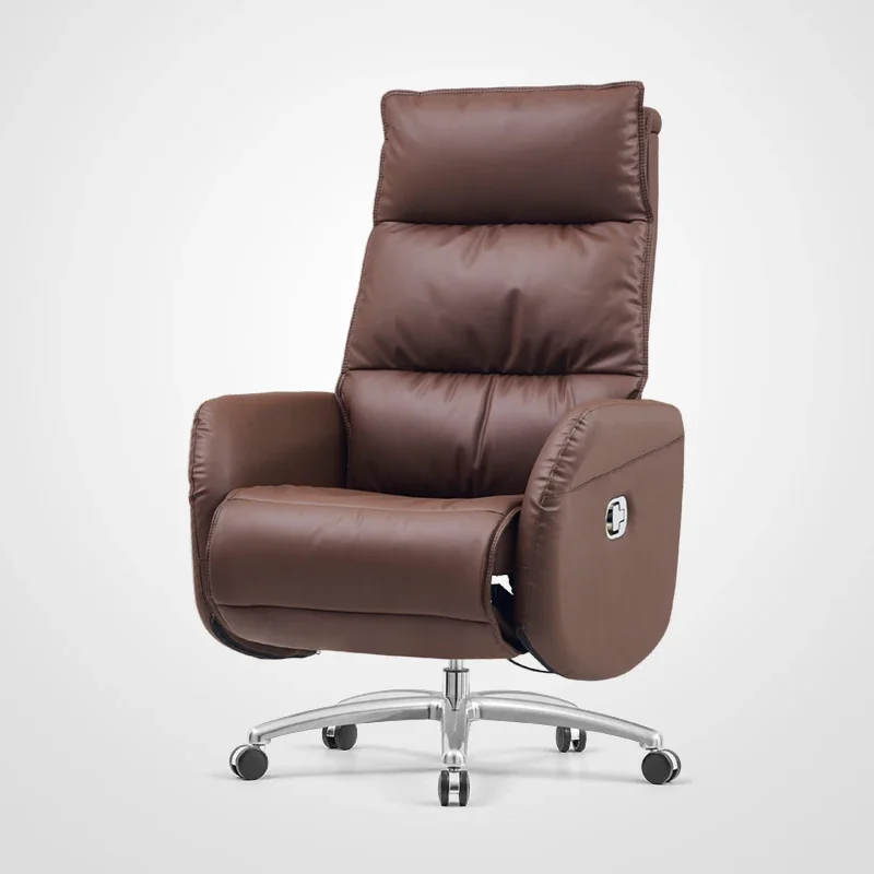 Company Boss Chair, Office Computer Chair, Comfortable Home Leather Swivel Chair, Study Chair