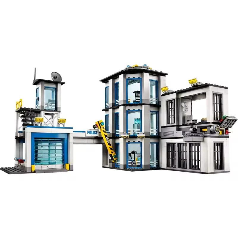 

NEW+60141 +City+ Police Station Guard Building Blocks Helicopter Car SWAT Prison Figures Bricks 10660 Toys Gift For Children Boy