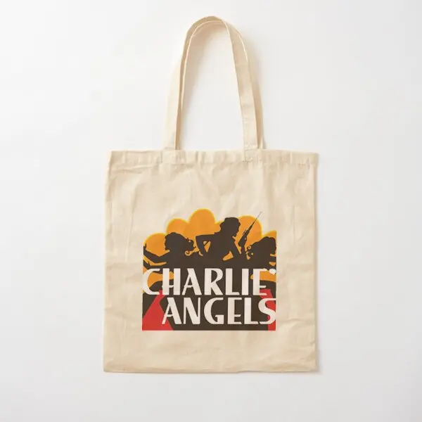 Charlie Is Angels Cotton  Canvas Bag Unisex Women Travel Shopper Printed Ladies Fabric Shoulder Bag Foldable Designer Reusable