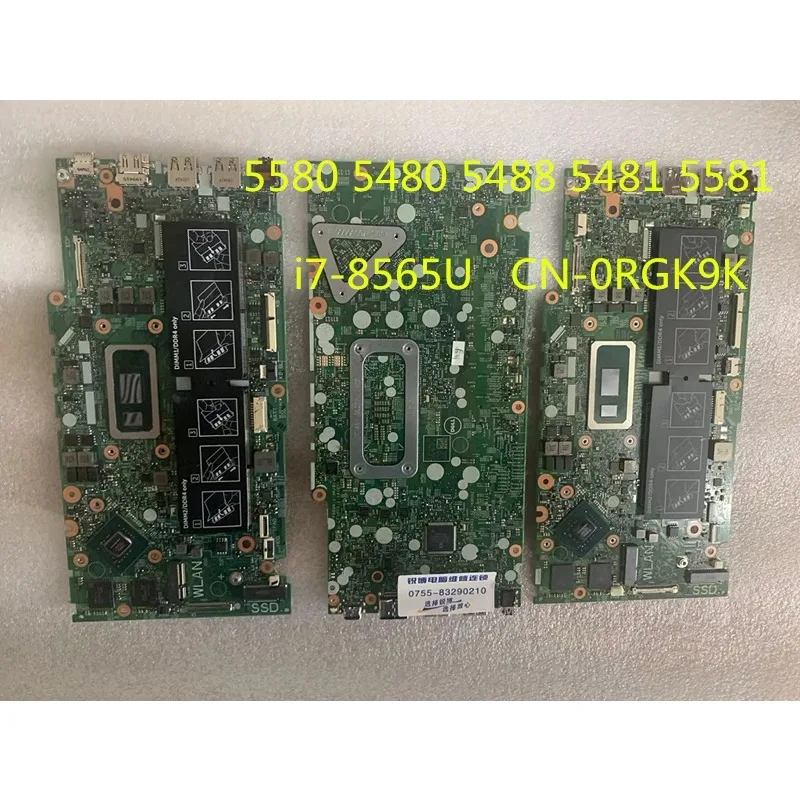 Placa Base para Dell/Dell 5580 5480 5581 5488, 17859-1 RGK9K 97N99 I7