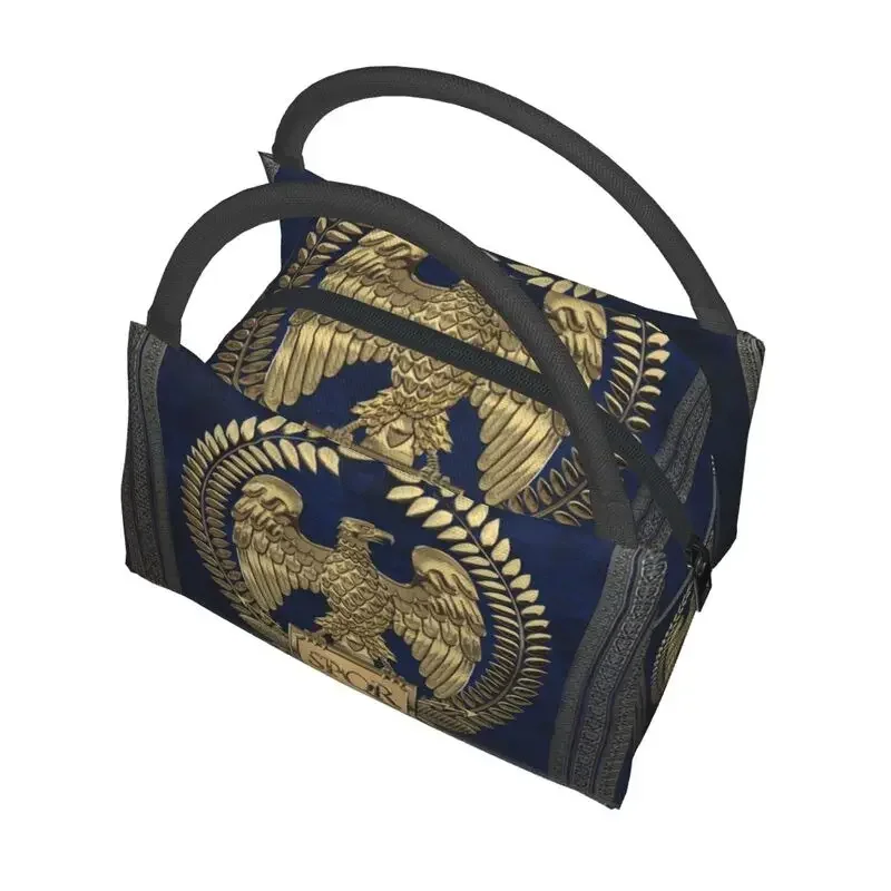 Sac à Déjeuner Isotherme avec Aigle Impérial Romain pour Femme, Glacière Réutilisable, Boîte à Bento Thermique, École, Bureau, Rome, éventuelles QR