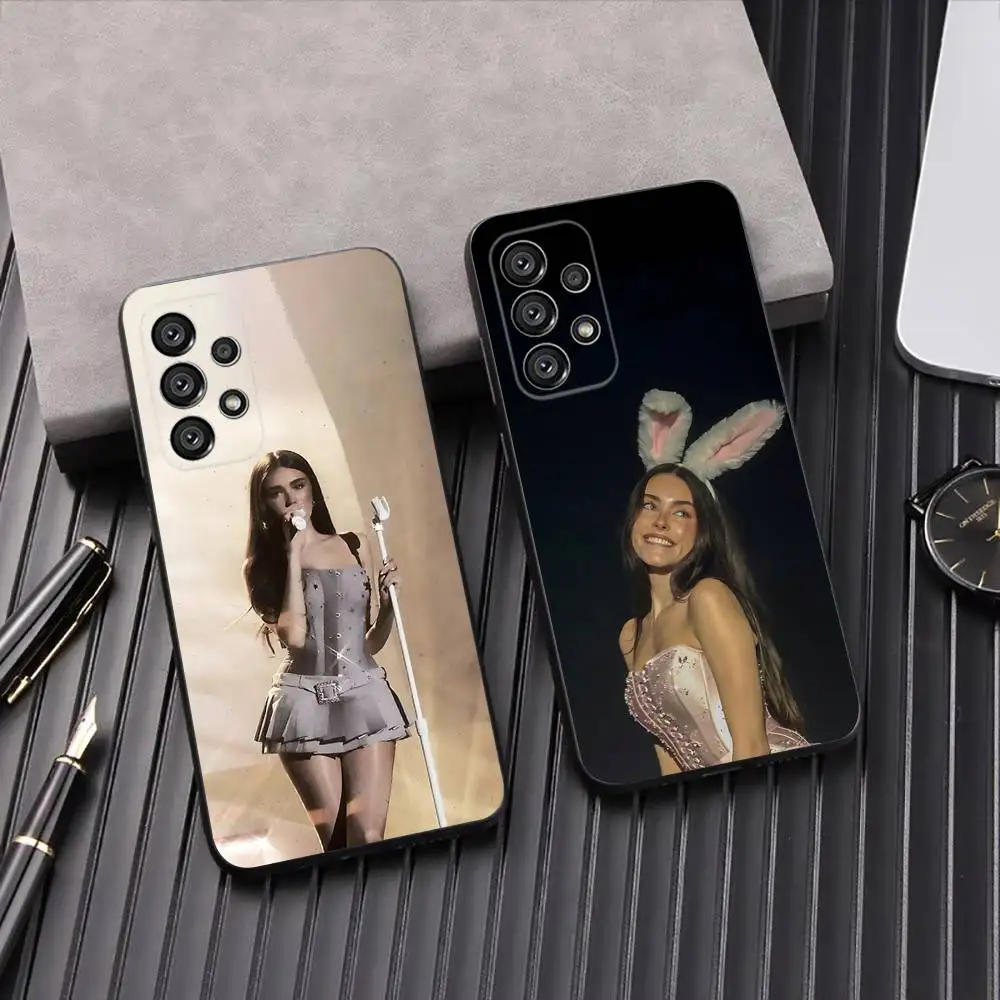 

Singer M-Madison Beer Phone Case For Samsung Galaxy A13,A21s,A22,A31,A32,A52,A53,A71,A80,A91 Soft Black Shell