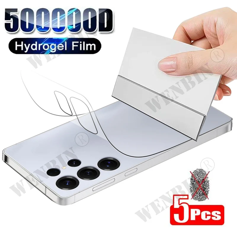 

5Pcs Back Hydrogel Film For Samsung S26 S25 S24 Ultra Plus FE Screen Protector For Galaxy A56 A55 A36 A35 A15 A16 5G Back Film