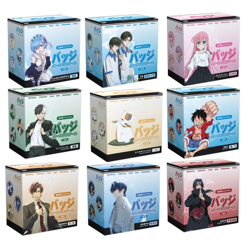 

Anime Peripherals 58MM Badge SPY×FAMILY EVA NARUTO BLUE LOCK Jujutsu Kaisen Detective Conan 6 Pieces Per Box Fans Collect Gifts