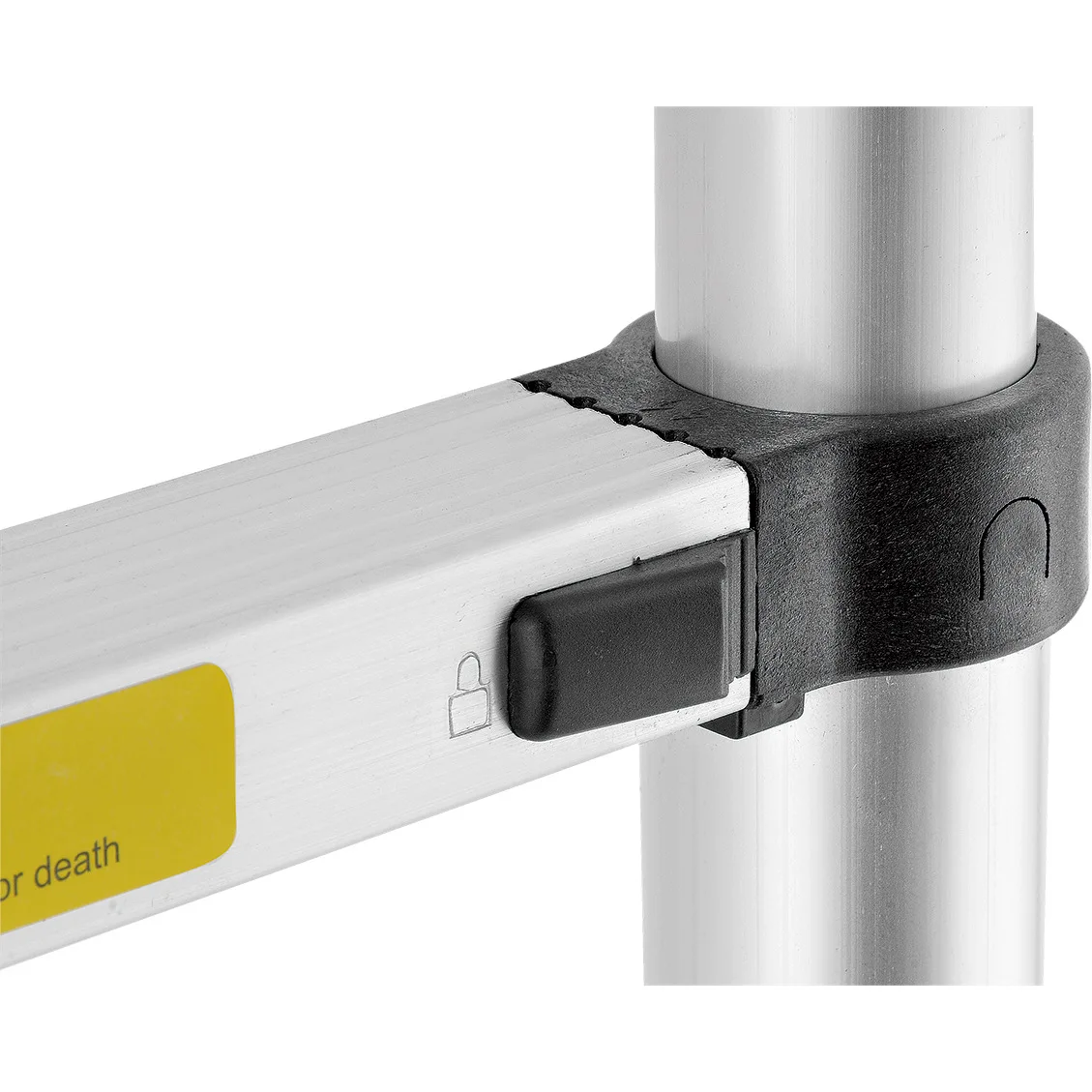 1.4/2.6m Aluminum Telescoping Ladder Telescopic Extension Ladder with Locking Mechanism Multi Purpose Compact Ladders