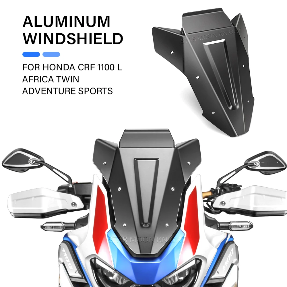 For Honda CRF1100L Africa Twin Adventure Sports 2020-2023 Motorcycle CNC Aluminum Windshield Windscreen Deflector Accessories