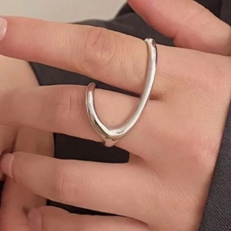 PANJBJ 925 Silve Wing Dragon Punk Ring für Frauen Mädchen Party Geschenk Retro Hiphop Mode Schmuck Dropshipping