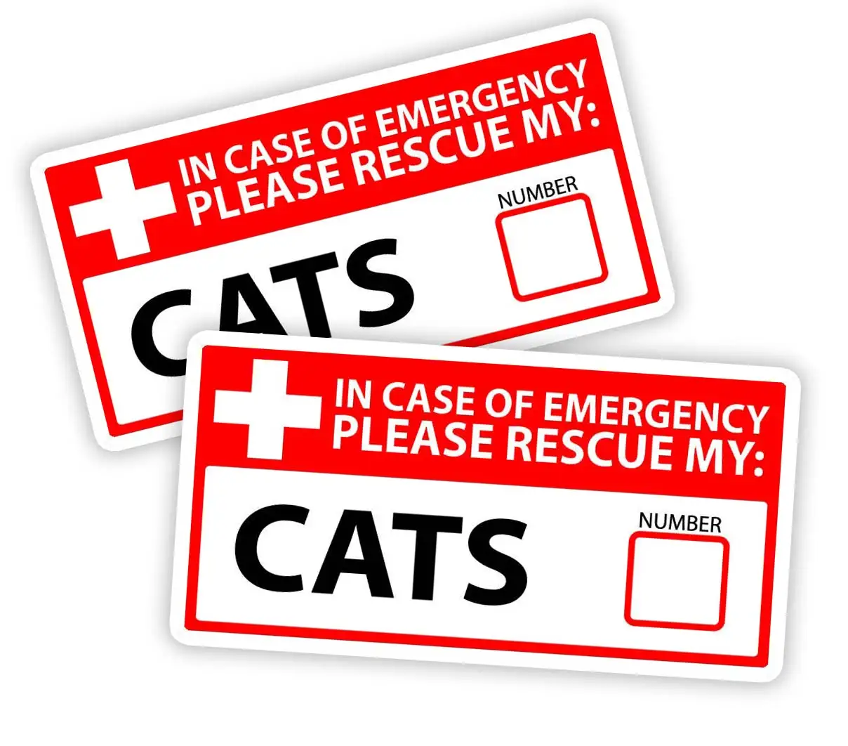 

Cat Emergency Pet Rescue Car Sticker Waterproof Decal Bumper Rear Window Laptop Self-adhesive Decal For Car Accessories SH350