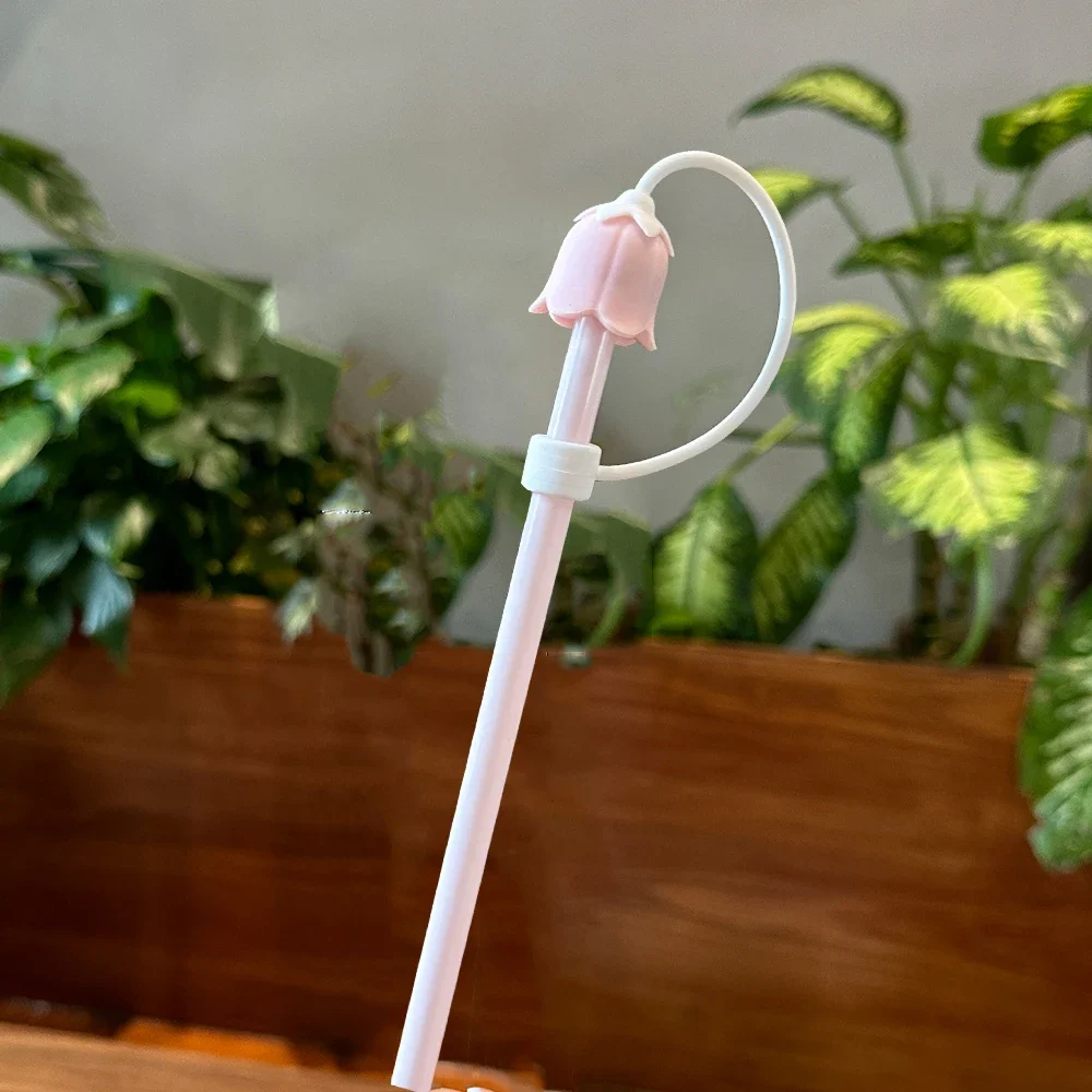 1PC Silicone Straw Plug for Water Glass Bottle Flower shape Drinking Dust Cap Straw Tips Cover Cup Accessories for 6-8mm Straws