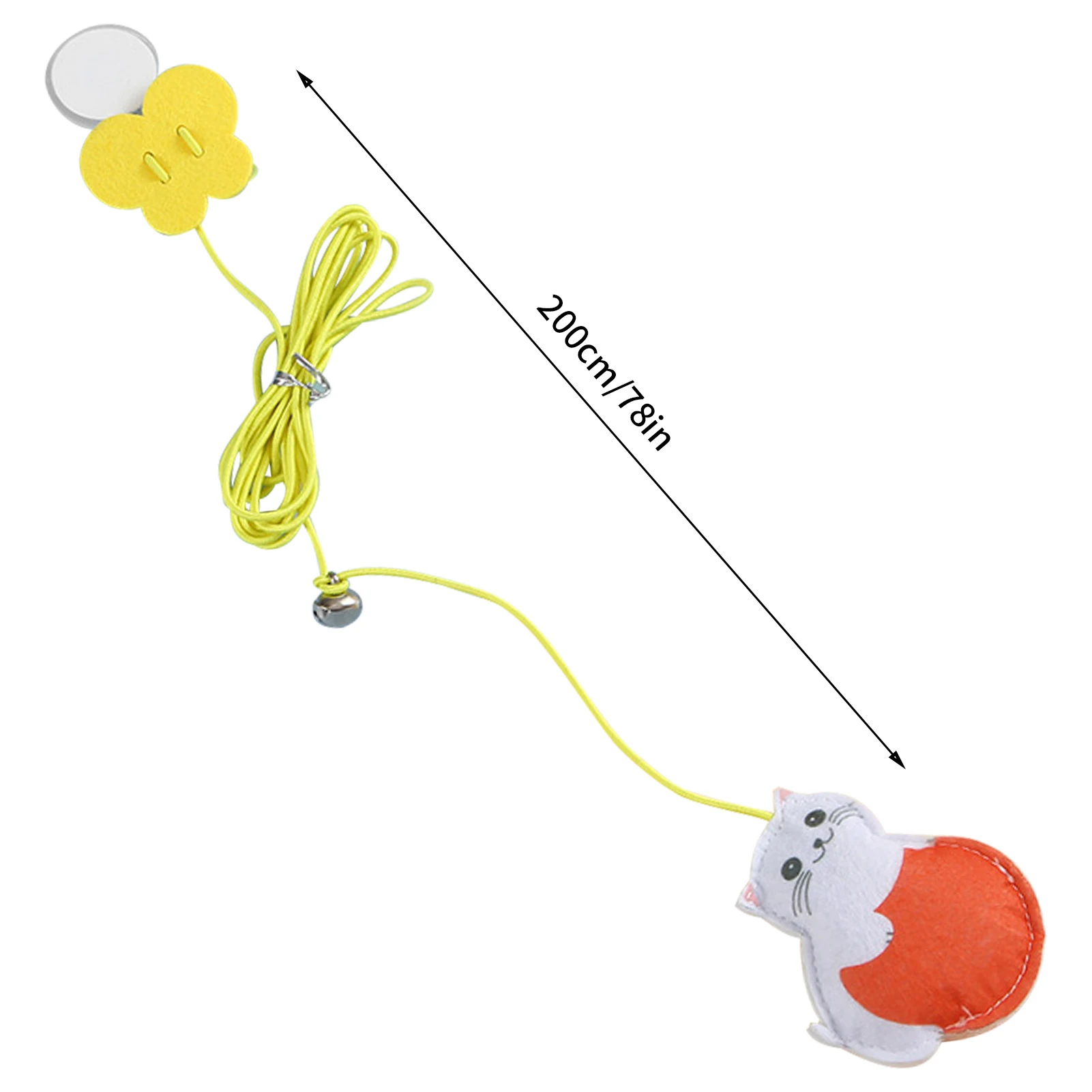 Doorway Cat Toys Interactive Cat Toys Jump Exercise Interactive Toy Door Rope Toy Funny Cat Teaser Stick With Catnip Felt Little