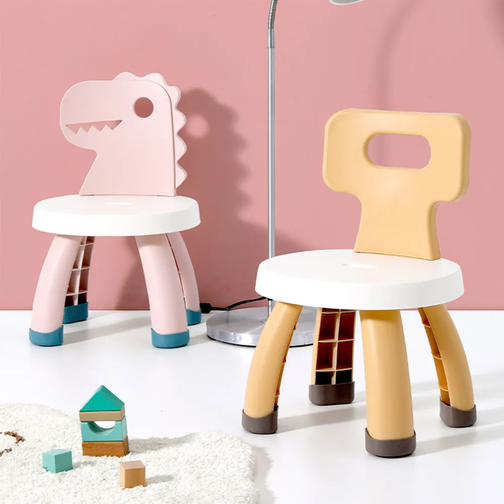 chair-small-stool-entryway-portable-step-chairs-pvc-back-cartoon-dinosaur-lightweight-exquisite-strong