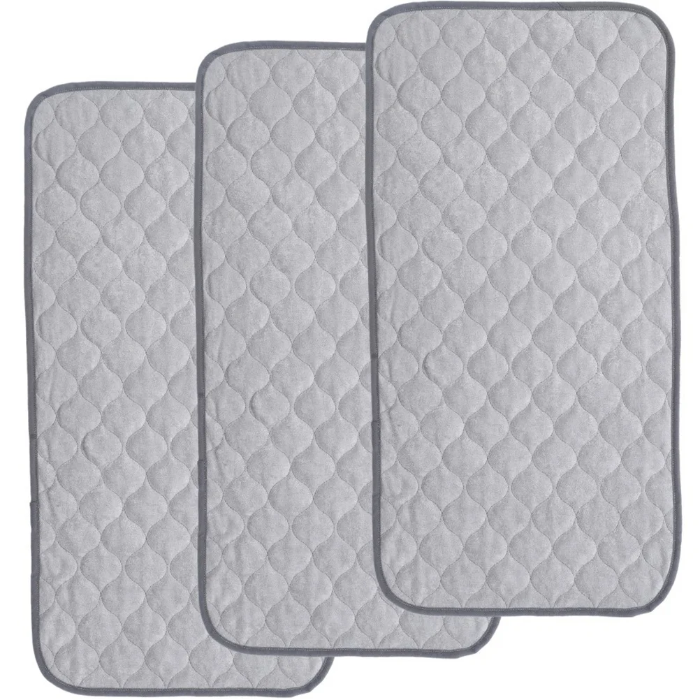 

3 Pcs Portable Baby Bassinet Mattress Pad Bamboo Cotton Travel Station Crib Protector