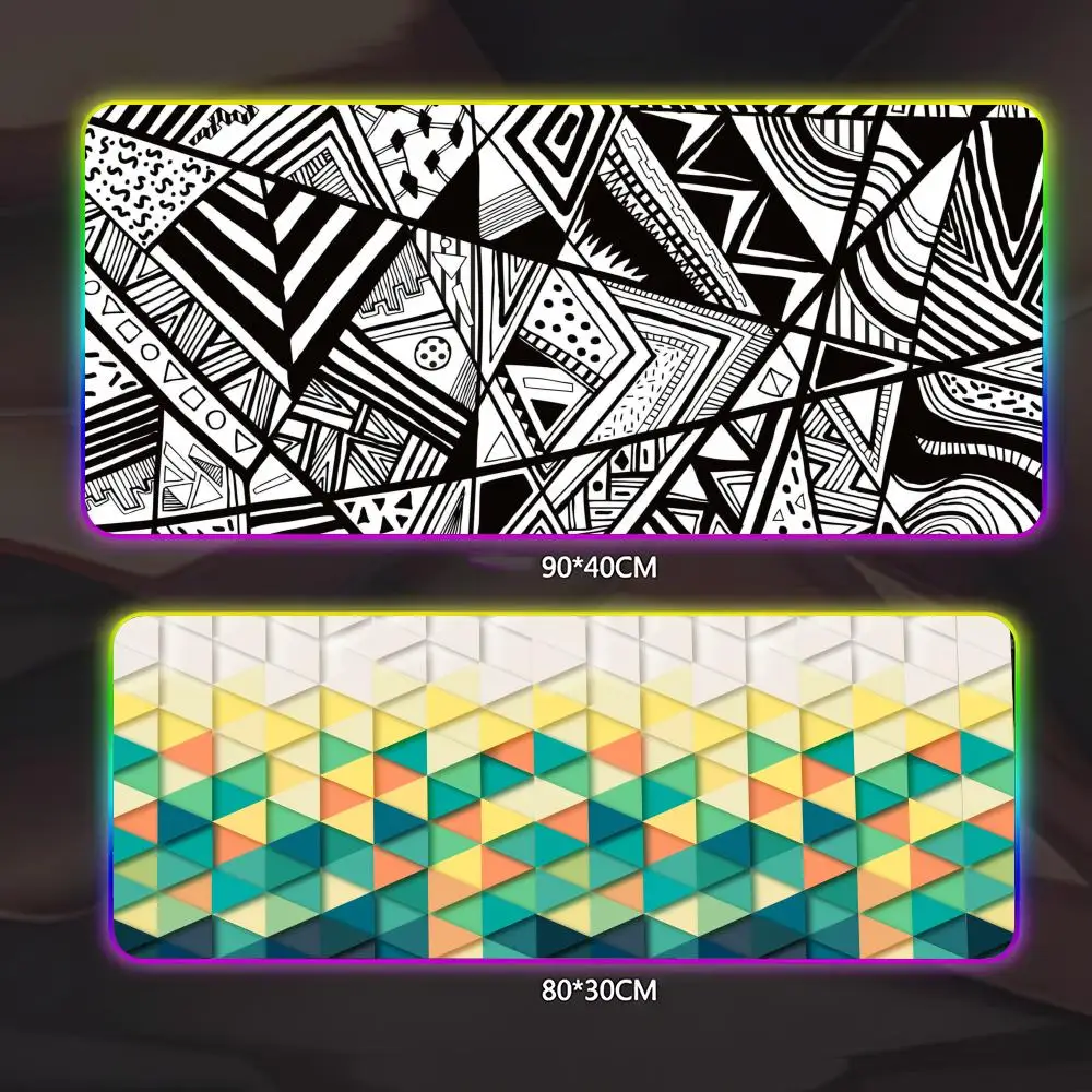 

Geometry Mouse Pad Gamer Luminescence Led Mouse Pad Gaming Table Rgb Deskmat Keyboard Pc Mousepad
