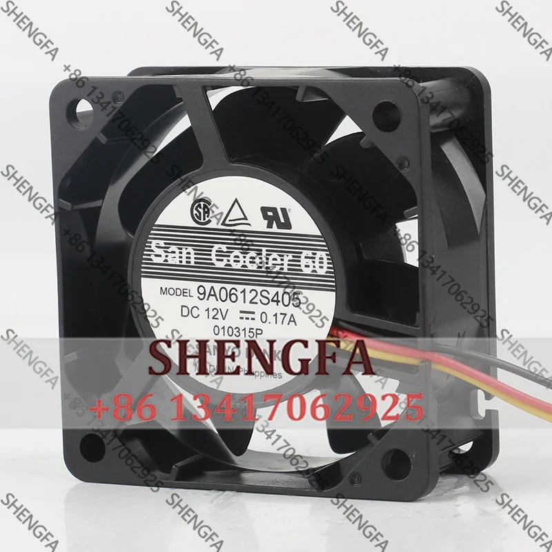 

Sanyo Cooling fan 5V 24V 48V DC 12V 0.17A AC EC 6025 60x60x25MM 6CM 9A0612S405 Double ball bearing power supply inverter chassis