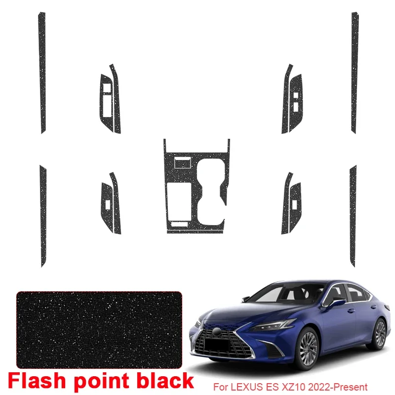 Car Carbon Interior Sticker Window Lifting Panel Decal Gear Door Protective Film Auto Accessory For LEXUS ES XZ10 2022-2026 LHD