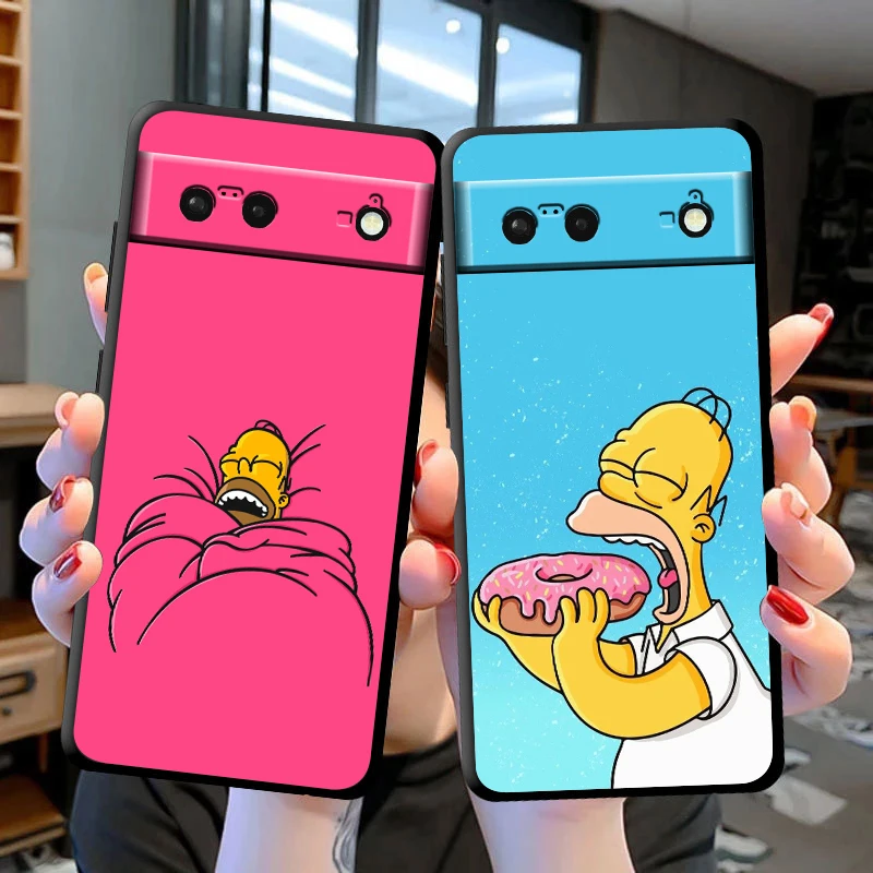 Bad Boy The Simpson Phone Case For Google Pixel 9 8 7 Pro 6 Pro 6A 5A 5 4 4A XL 5G Black Soft Fundas Cover