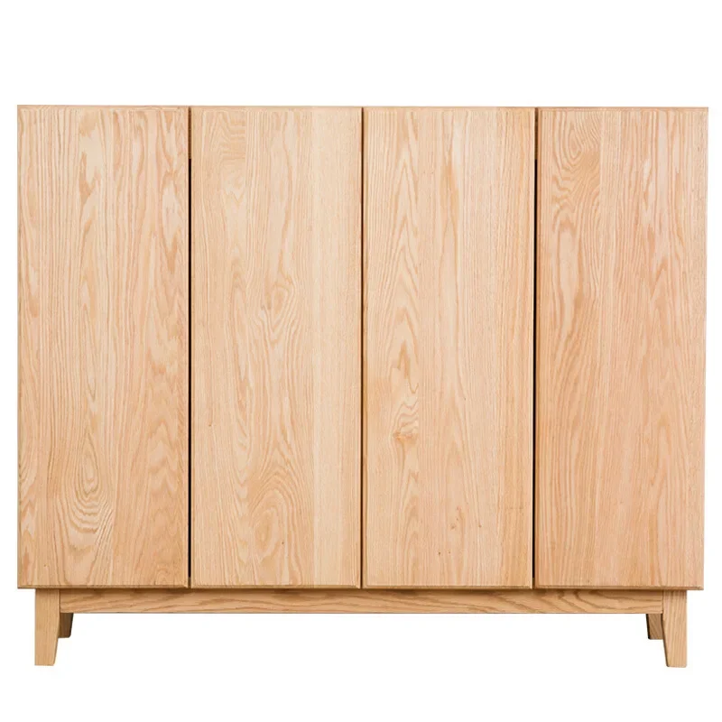 

North American black walnut all-solid wood shoe cabinet, entrance modern simple cherry wood shoe cabinet