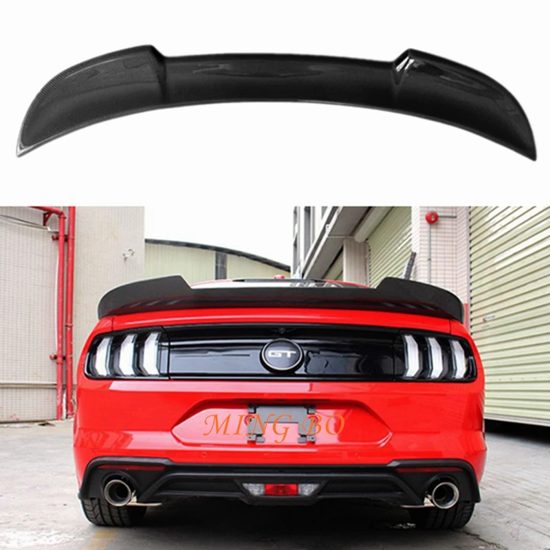 

FOR Ford Mustang 2015 2016 2017 Carbon fiber Rear Spoiler Trunk wing FRP Forged carbon