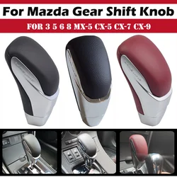 For Mazda 3 5 6 8 MX-5 CX-5 CX-7 CX-9 Car Automatic Transmission Gear Shift Handle New Leather Shift Lever Gear Shift Knob