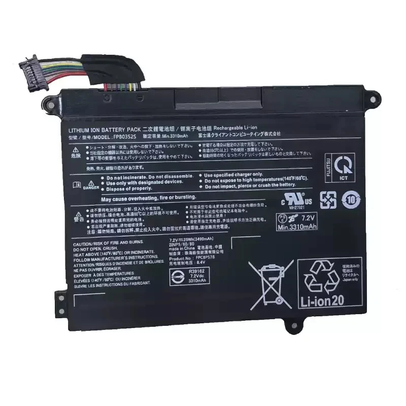 

Новый аккумулятор для ноутбука Fujitsu CP785911-01 FPB0352S FPCBP578 7.2V 25WH