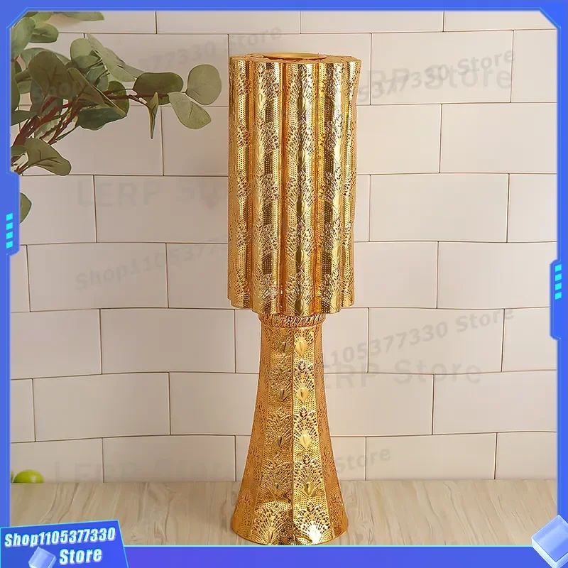 Luxury Gold Plated Metal Alloy Incense Burner with Exquisite Hollow Pattern for Middle East Home Decor Ornament High End