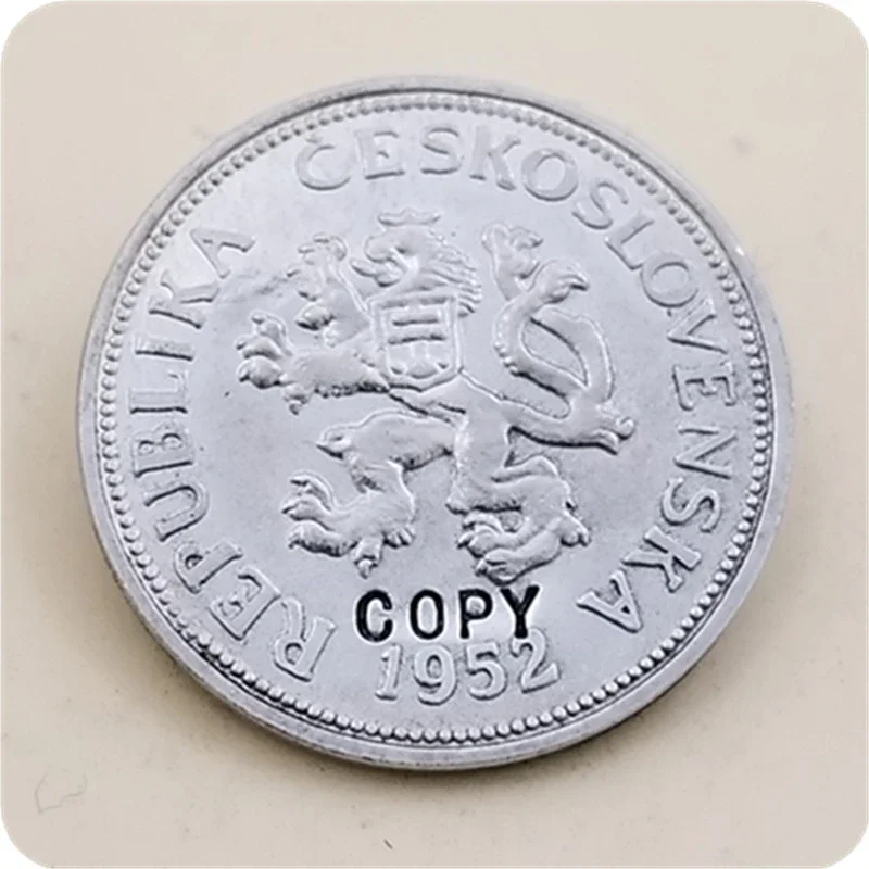 COPY 1951.1952 Czechoslovakia 5 Korun COPY COIN Challenge Pocket Coins Christmas Gifts