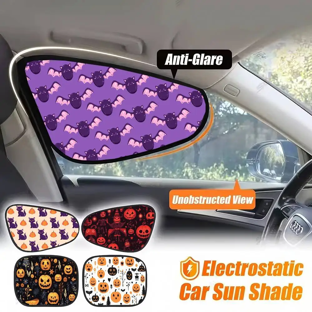 

Солнцезащитный козырек на боковое окно автомобиля с изображением тыквы на Хэллоуин — складной, защита от ультрафиолета, занавеска для детей