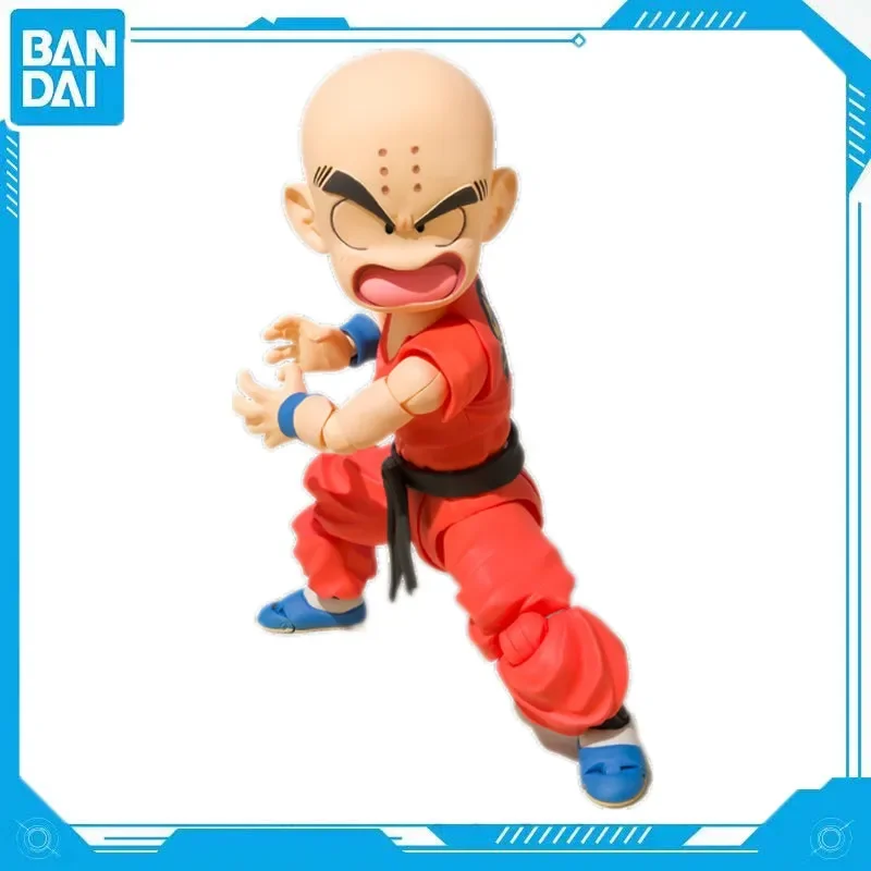 Genuine Bandai Dragon Ball S.H.Figuart Shonen Krillin SHF Movable Figure 15 Cm PVC Toy Gift Model Collection Series