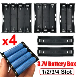 ABS 18650 Power Bank Cases 1 2 3 4 gniazda 18650 Bateria litowa 3,7 V Pudełko do przechowywania baterii litowo-jonowych DIY Uchwyt z twardym pinem