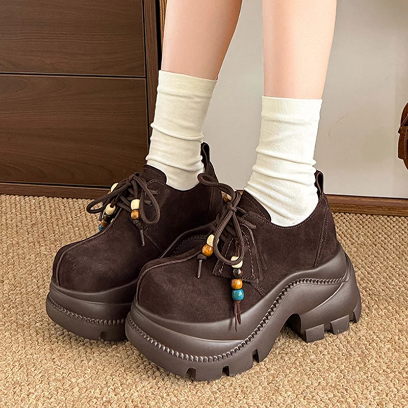 

High Heels Women's Shoes Platform Fashion Sport Shoes for Woman Autumn Suede Pumps 2025 New Designer Dress Zapatillas De Mujer