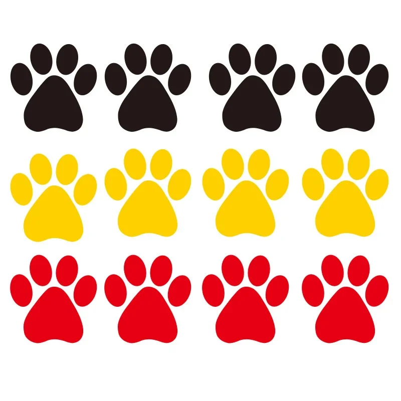 4Pcs Naklejki odblaskowe na stopę kot łapa pies kształt łapy pokrywa zarysowania naklejki samochodowe samochód spersonalizowana dekoracja części samochodowe