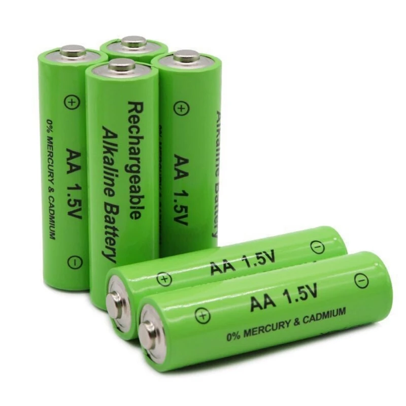 Convenient AA 1.5V Rechargeable Alkaline Batteries Great for Cameras Flashlights Q1JF