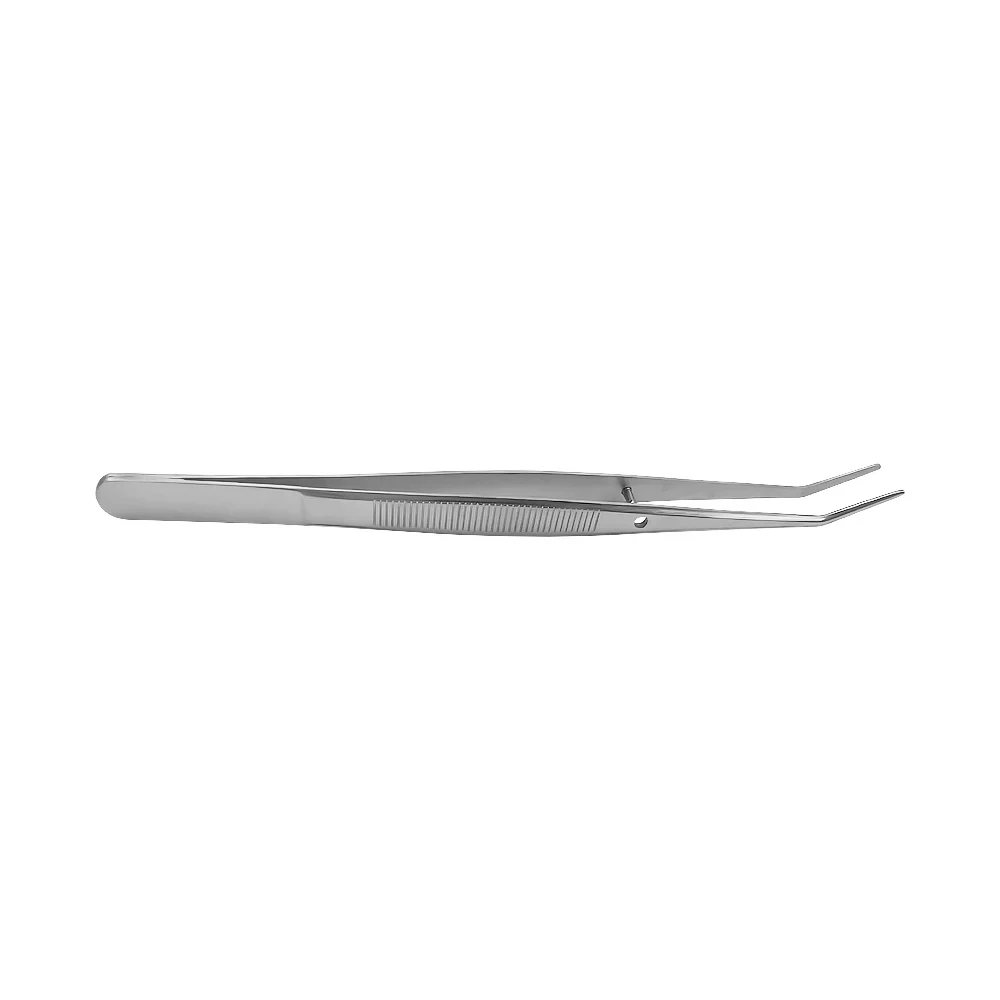 

Stainless Steel Tweezers Zigzag Curved Tweezers Dental Surgical Instrument Tool