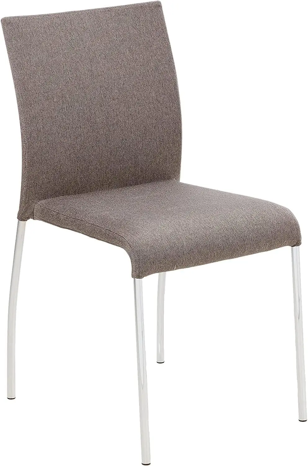 

Osp Home Furnishings Conway Upholstered Stachair With Chrome Legs, 2-Pack, Smoke