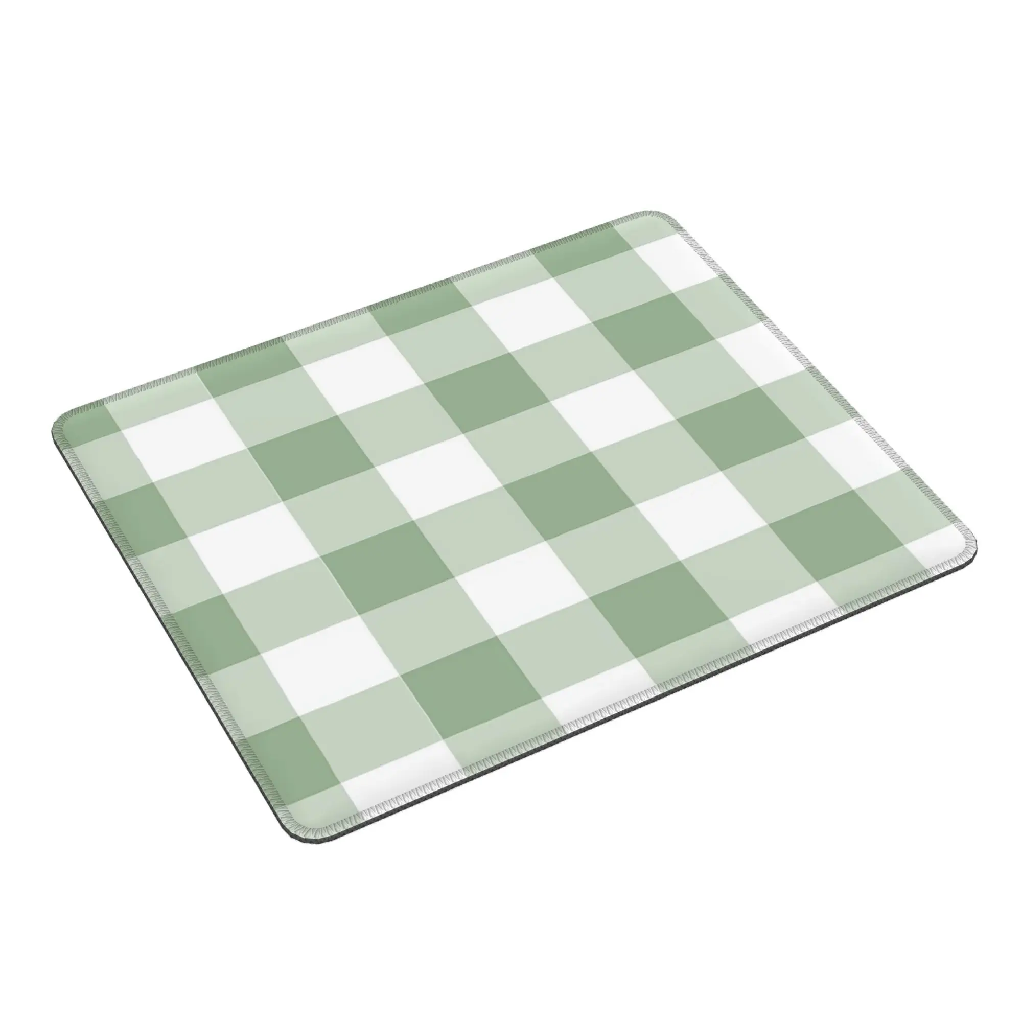 Sage Green Gingham Checkerboard Pattern Mouse Pad Computer Keyboard Mouse Mat Gamer PC Laptop Desk Mat Office Table Mats