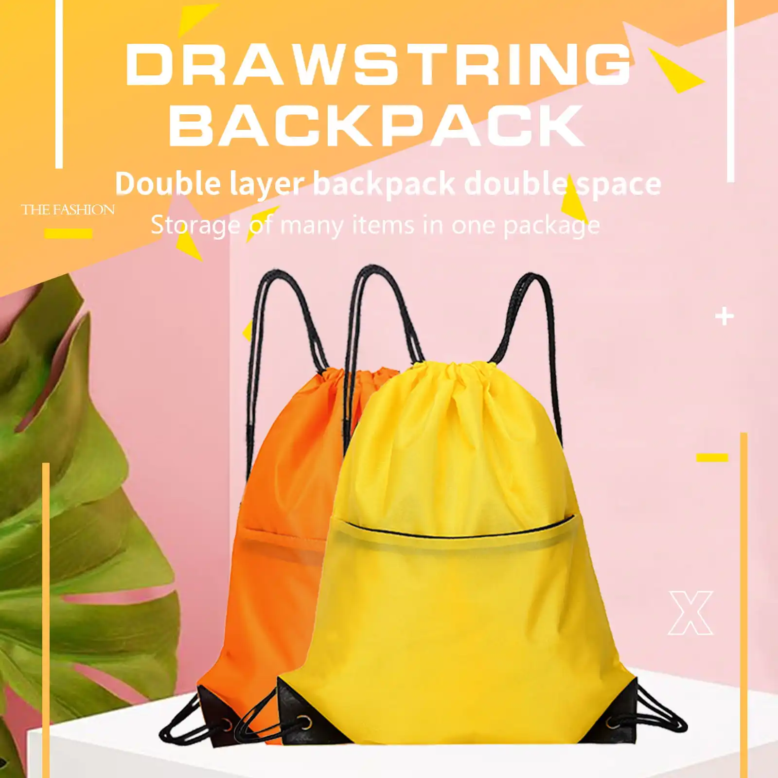 Zackpack DB8 10pcs Waterproof Drawstring Backpack Bulk Pack for Wholesale