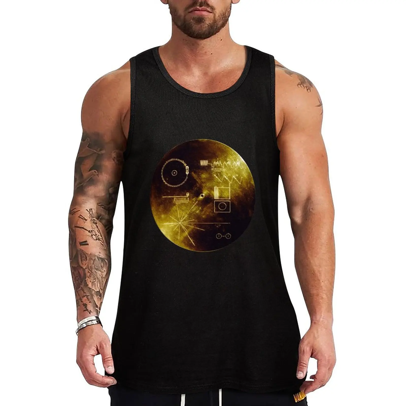 

Voyager Golden Record Tank Top gym clothing men Gym t-shirt man men clothings training weight vest