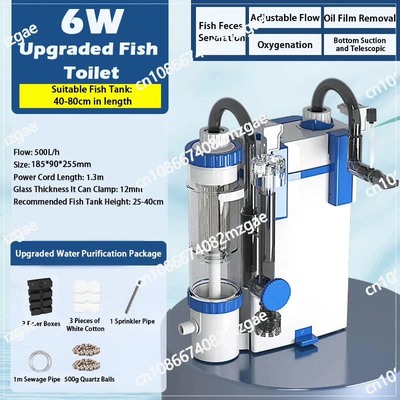 Ultra-Quiet Wall-Mountable External Filter for Small Tanks, Canister Aquarium Filtration System with Compact Design