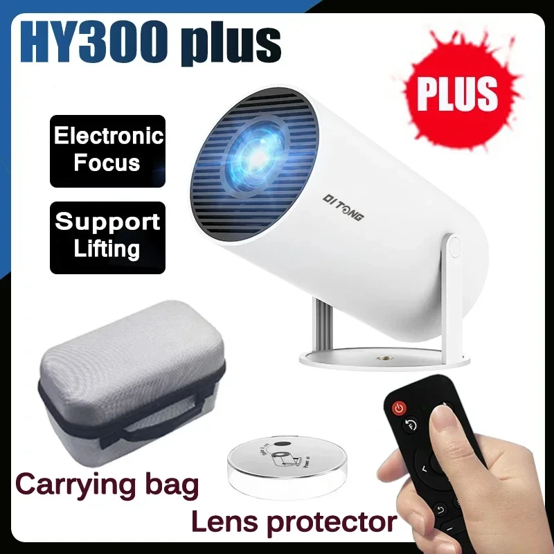 2024 new HY300 Pro plus Projector 4k Android 1280*720P Dual Wifi  Video  Portable Outdoor home hd led proyector cine en casa pro