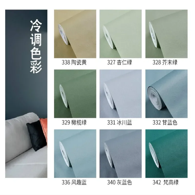 

Self-Adhesive Solid Color Sticker New Morandi Color Vinyl Waterproof Thickened Wallpaper Bedroom Living Room Hotel Wall Papers